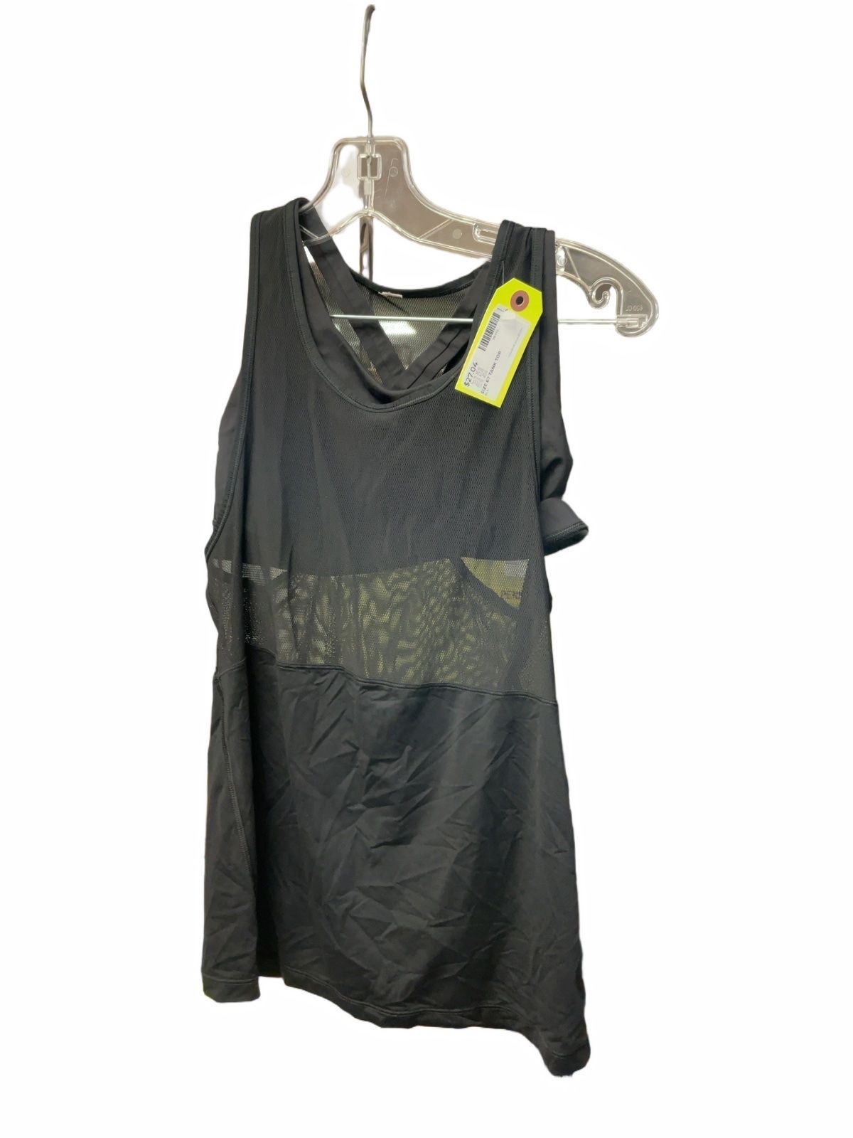 Lululemon Mesh Panel Tank Top with Built-in Bra Size 6 Black - image 1
