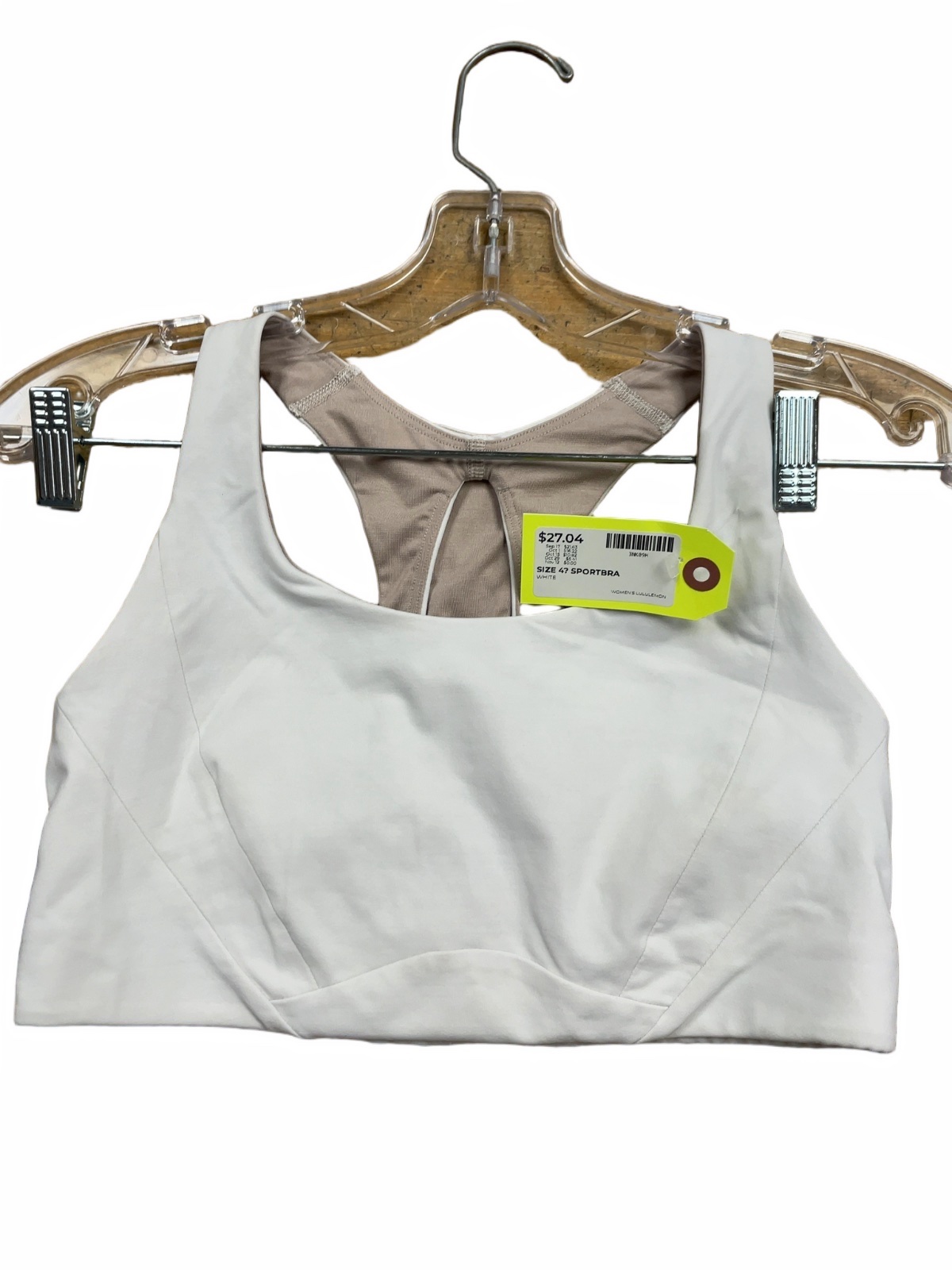 Lululemon Racerback Sports Bra Size 4 White - image 1