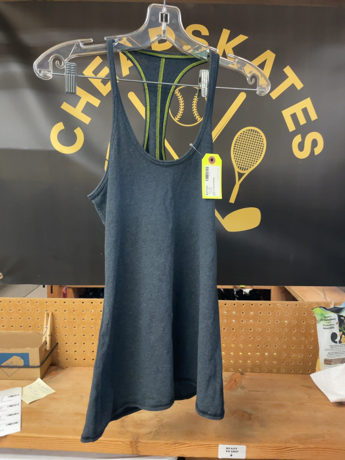 Lululemon Racerback Tank Top Size 6 Grey