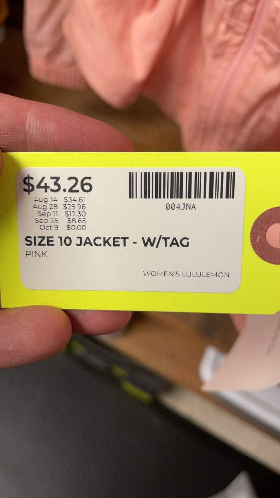 Lululemon Ready to Go Jacket - Pink, Size 10