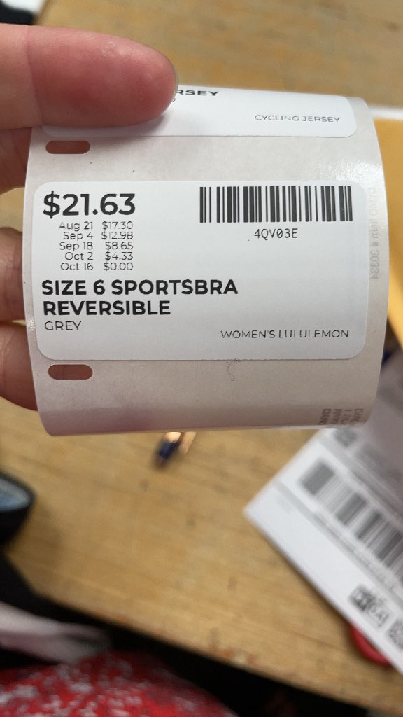 Lululemon Reversible Sports Bra - Grey - Size 6
