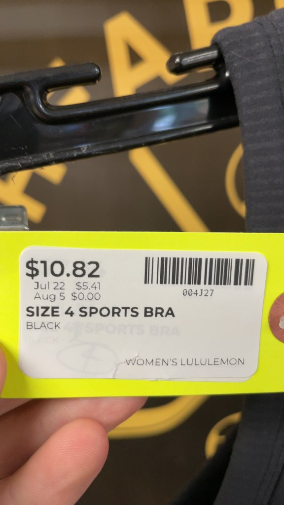 Lululemon Ribbed Racerback Sports Bra - Black - Size 4