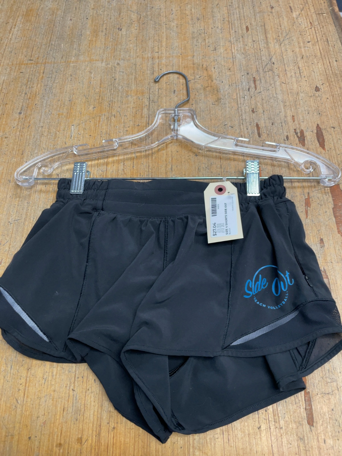 Lululemon Side-Out Size 4 Black Volleyball Shorts - image 1