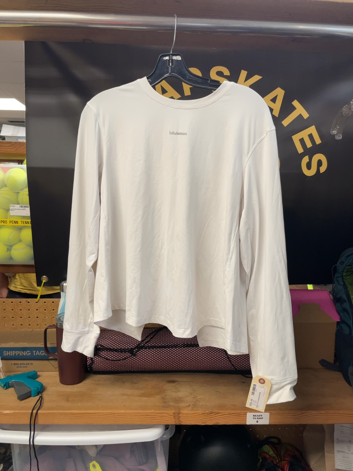 Lululemon Split Back Long Sleeve Size 10 White