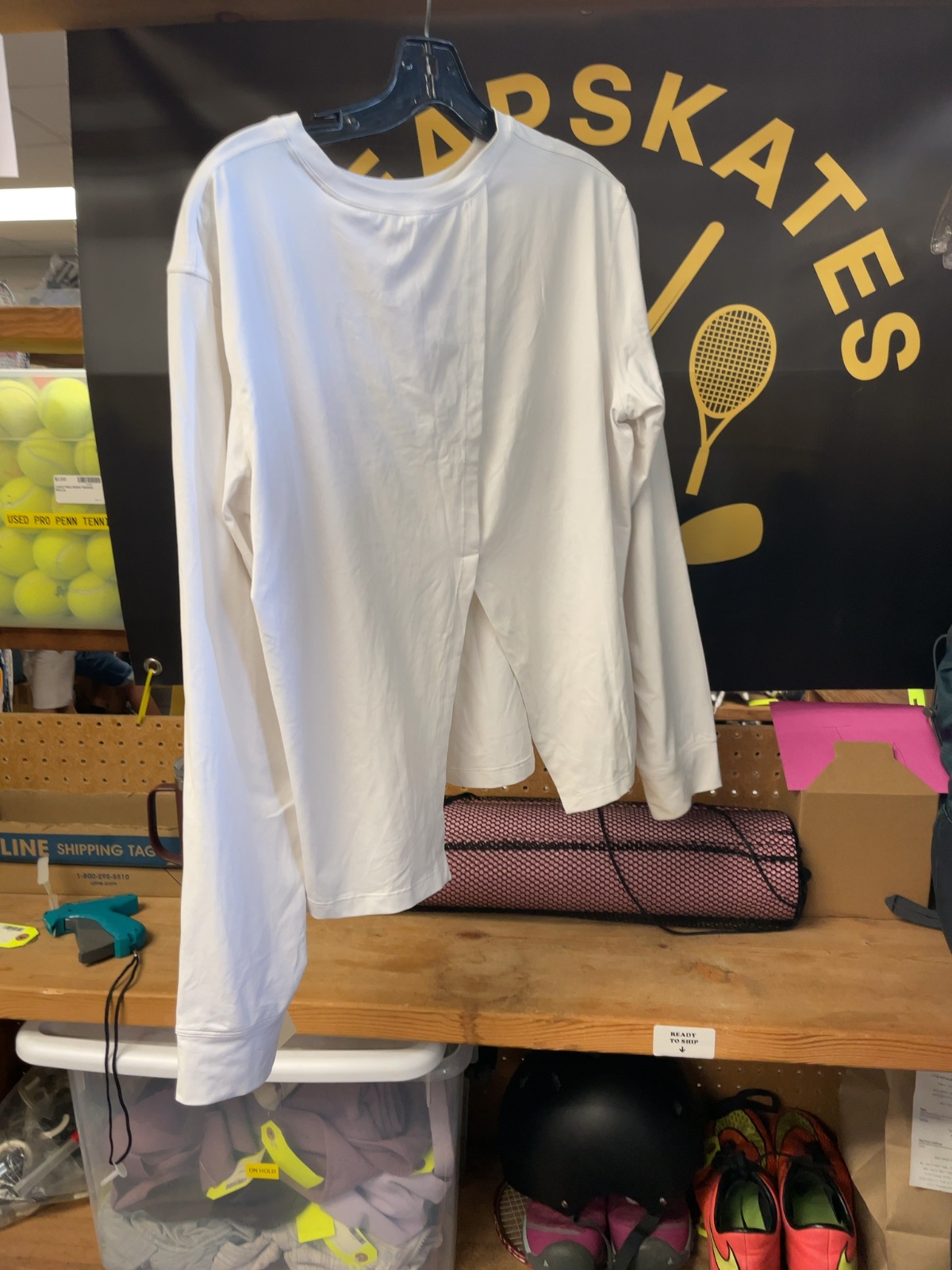 Lululemon Split Back Long Sleeve Size 10 White