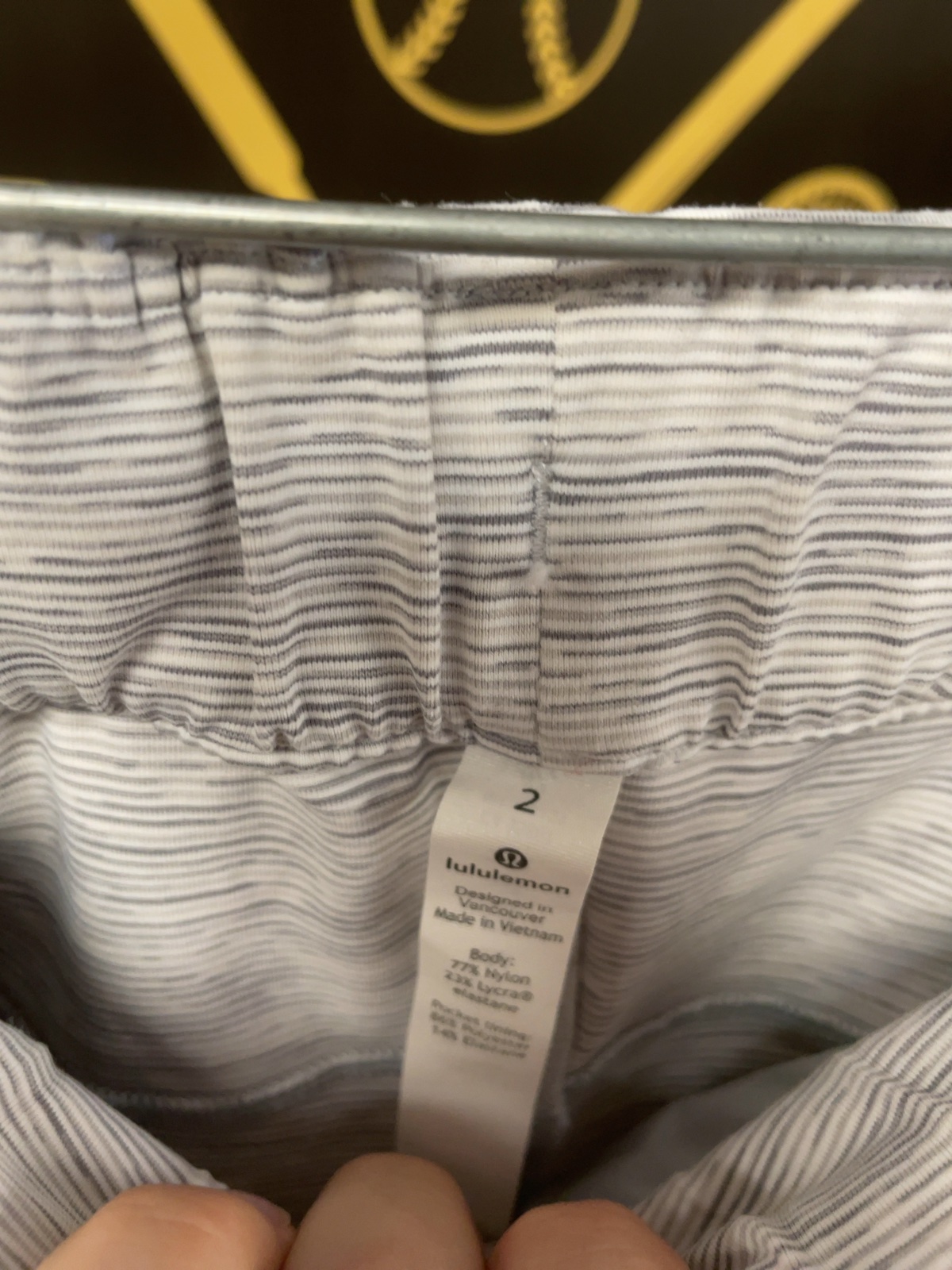 Lululemon Striped Pants Size 2 White