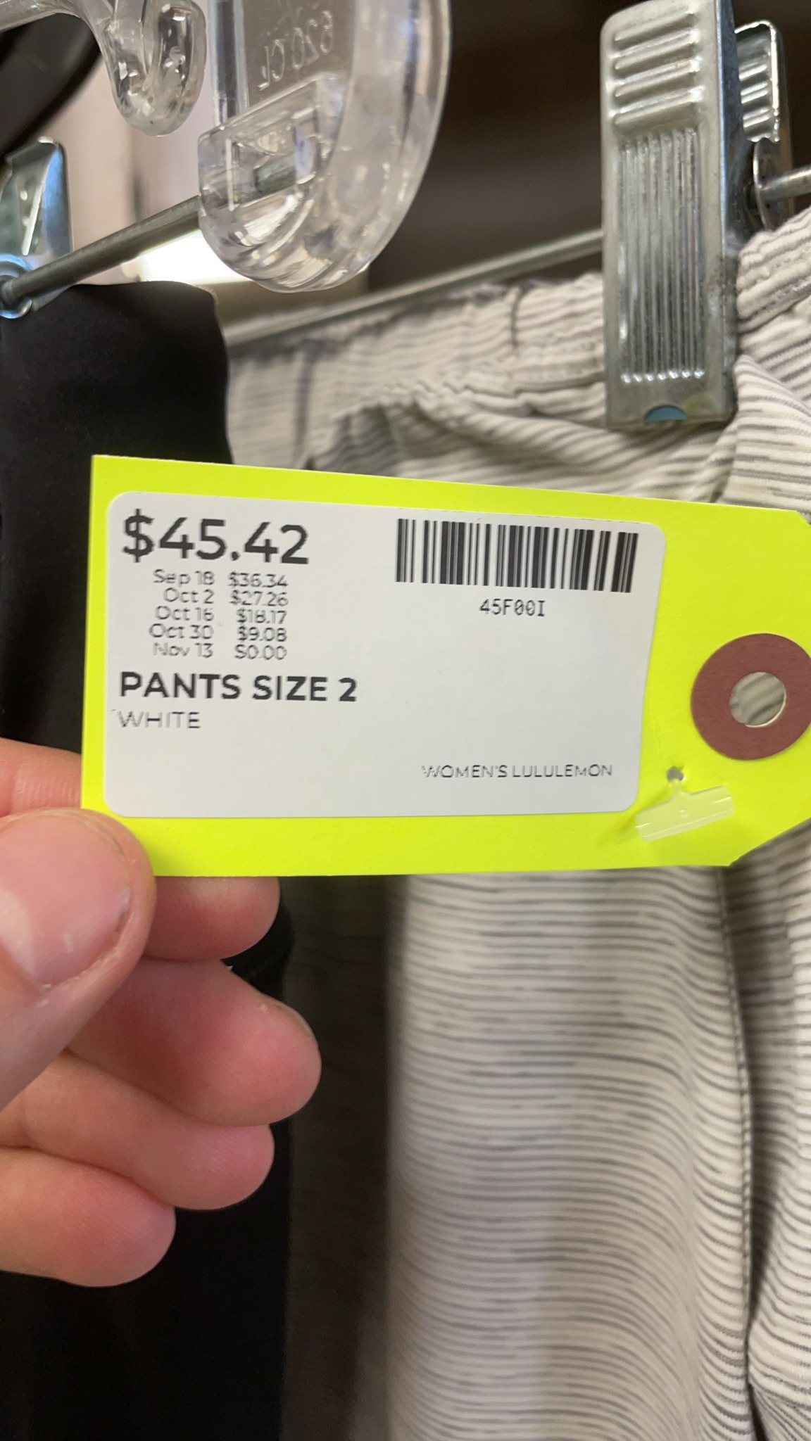 Lululemon Striped Pants Size 2 White