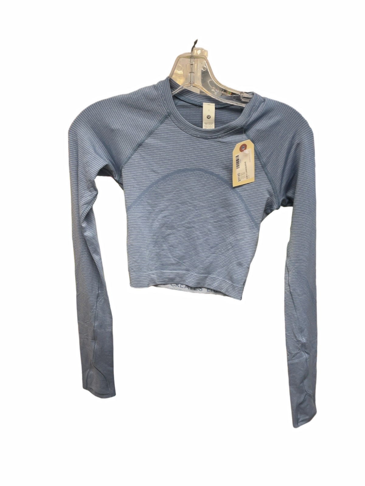 Lululemon Swiftly Tech Cropped Long Sleeve 2.0 Size 2 Blue - image 1