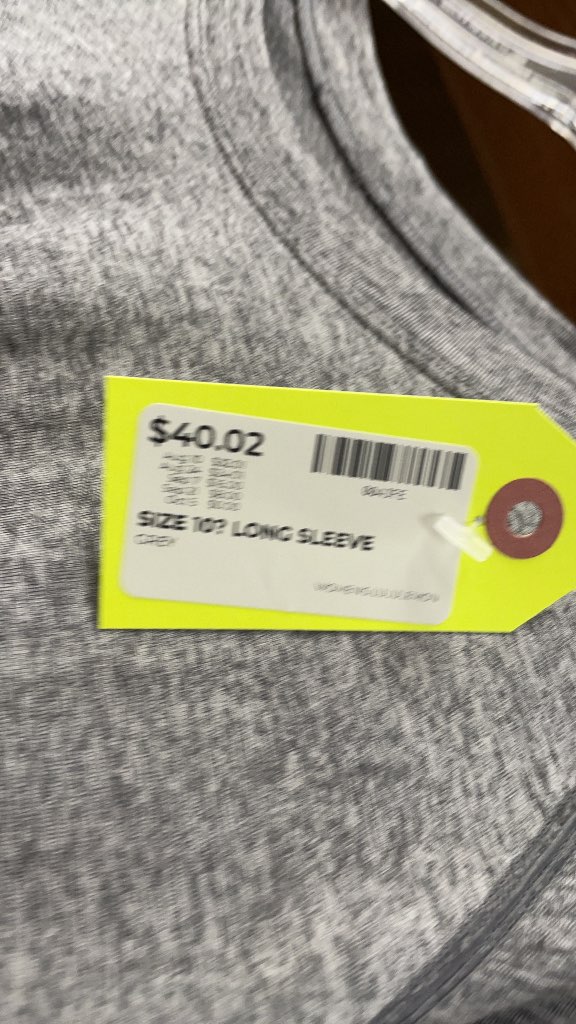 Lululemon Swiftly Tech Long Sleeve Shirt - Grey - Size 10