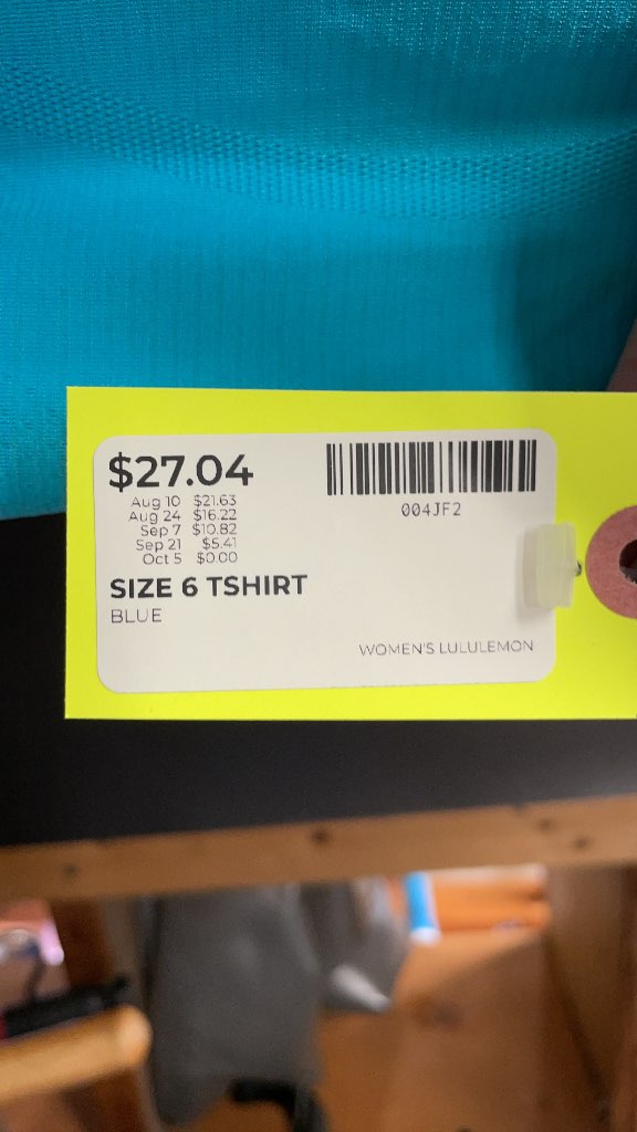 Lululemon Swiftly Tech Short Sleeve Shirt - Blue - Size 6