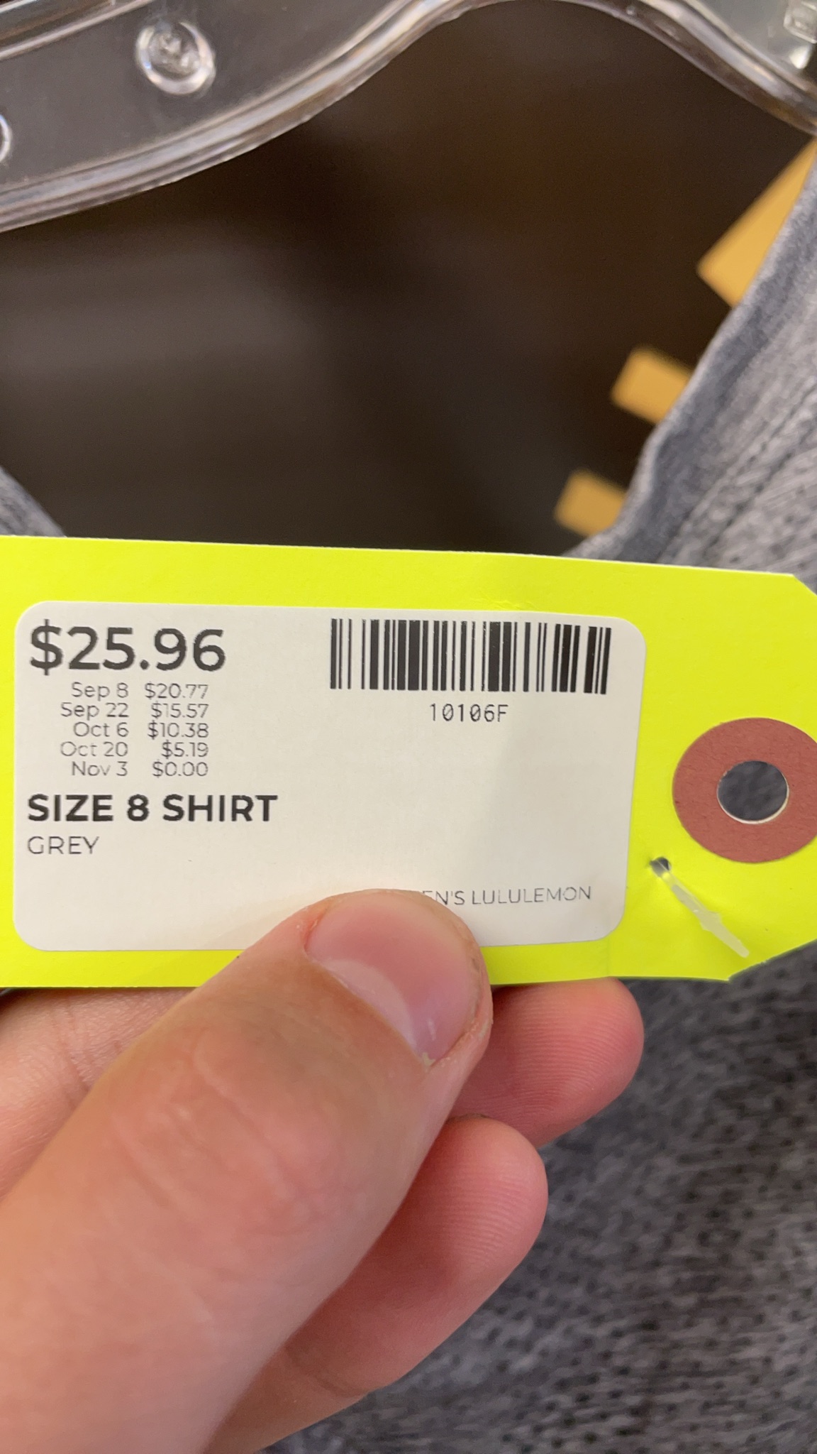 Lululemon Swiftly Tech Short Sleeve Shirt - Grey - Size 8
