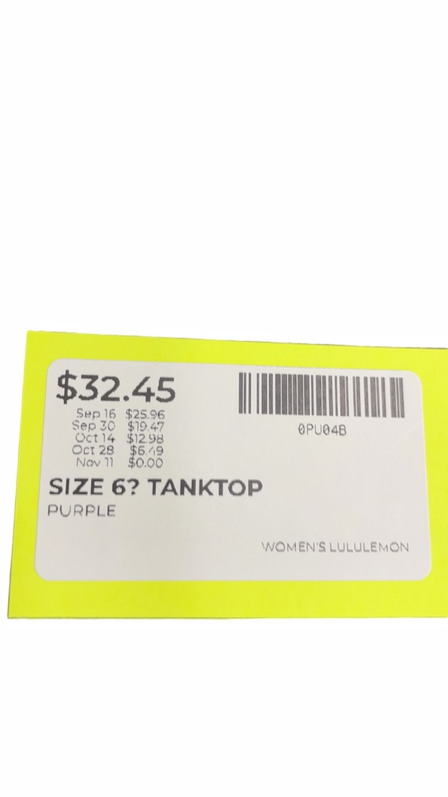 Lululemon Tanktop Size 6 Purple Heathered - image 1