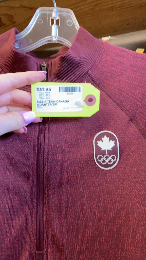 Lululemon Team Canada Olympic Quarter Zip - Red - Size 4