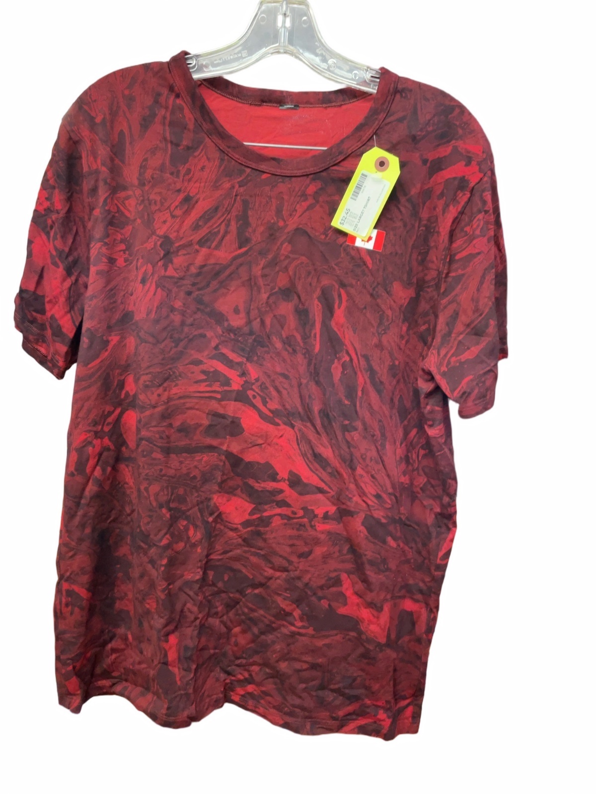 Lululemon Team Canada T-Shirt Size Large Red Marble - image 1