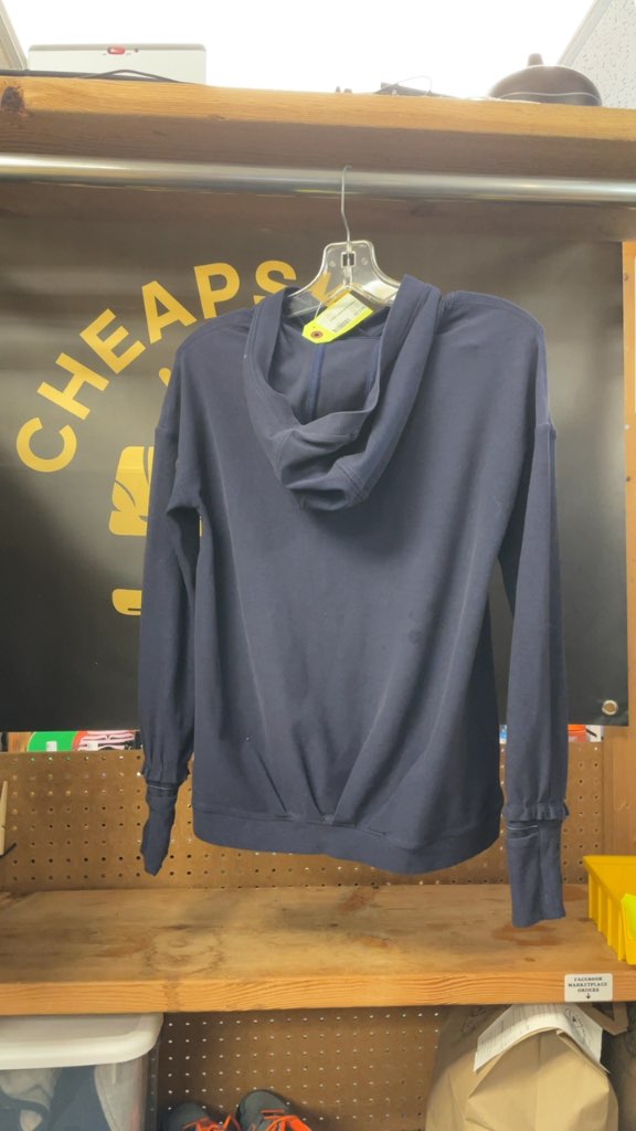 Lululemon Women's Blue Hoodie Sweater - Size 6