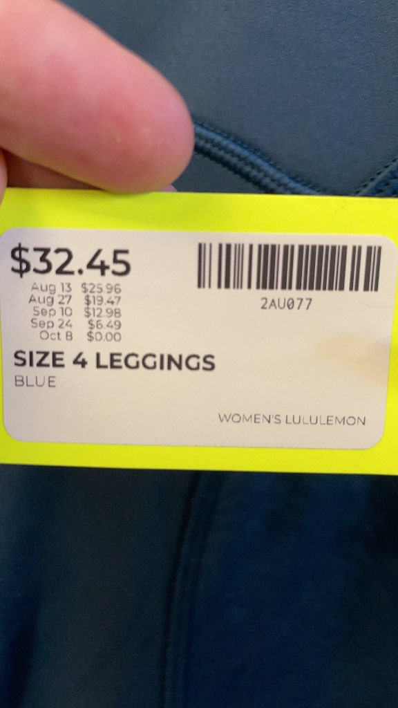 Lululemon Women's Blue Leggings - Size 4