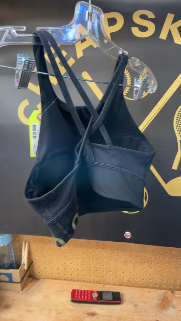 Lululemon Women's Front-Zip Sports Bra - Size 6 - Black/Gold