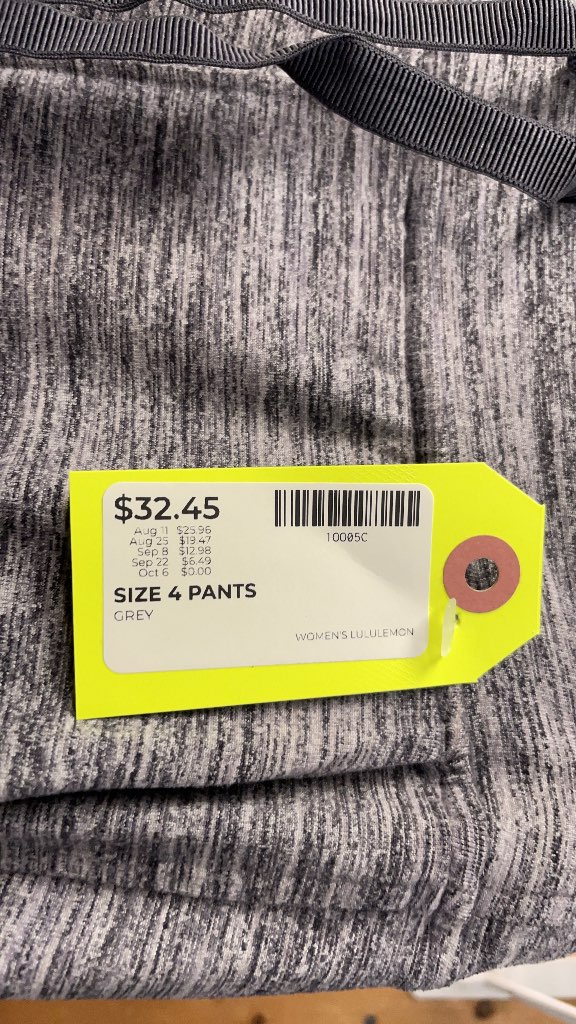 Lululemon Women's Grey Jogger Pants - Size 4