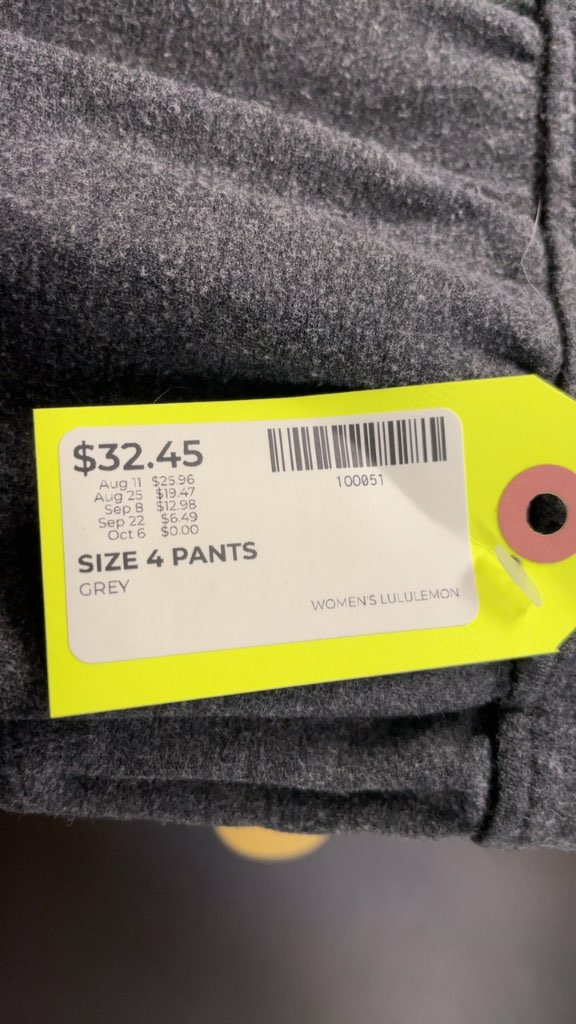 Lululemon Women's Grey Pants - Size 4