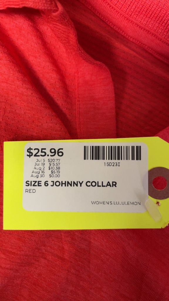 Lululemon Women's Johnny Collar Polo - Red - Size 6