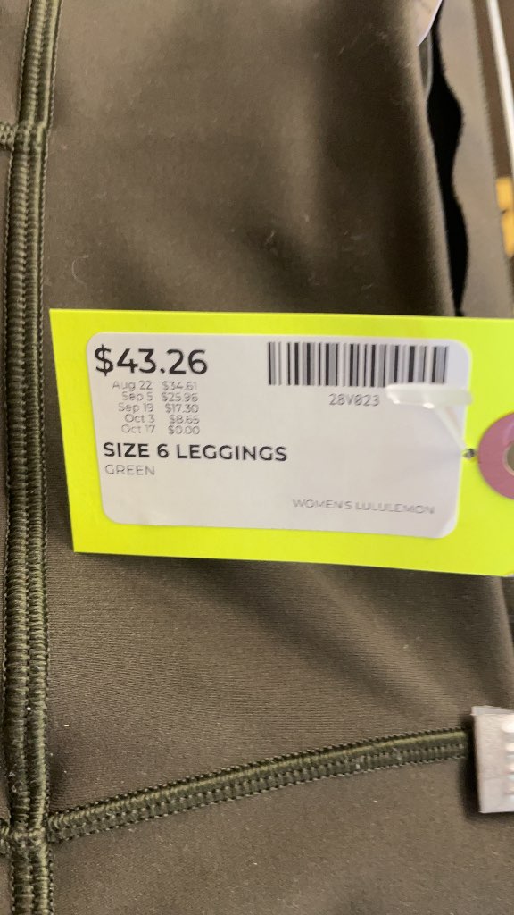 Lululemon Women's Leggings - Size 6 - Green