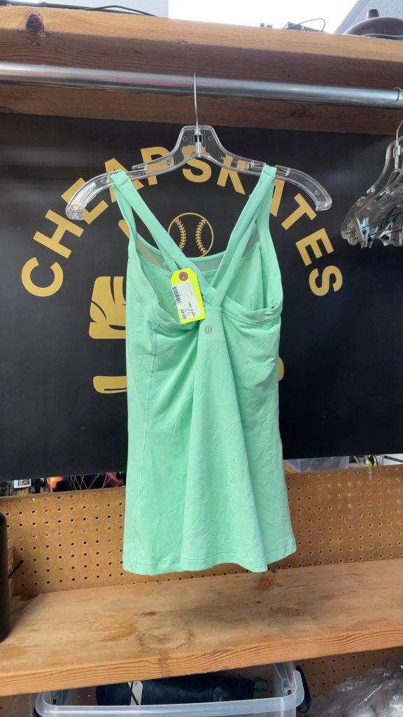 Lululemon Women's Mint Green Tank Top - Size 4