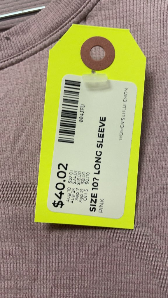 Lululemon Women's Pink Long Sleeve Athletic Top
