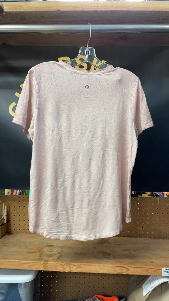 Lululemon Women's Pink T-Shirt - Size 12