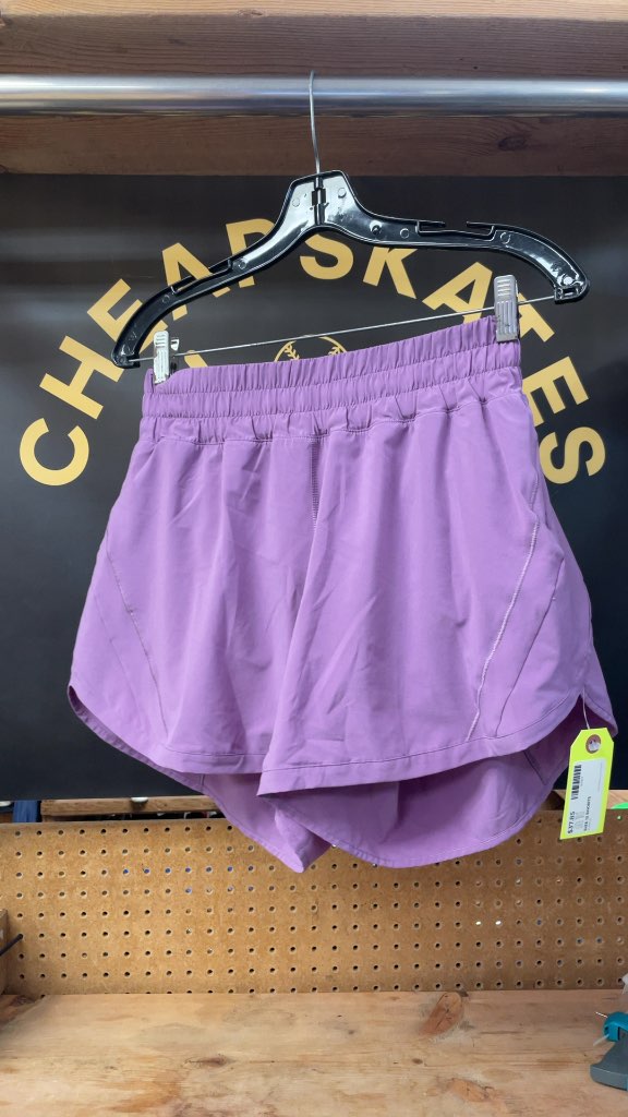 Lululemon Women's Purple Athletic Shorts - Size 12