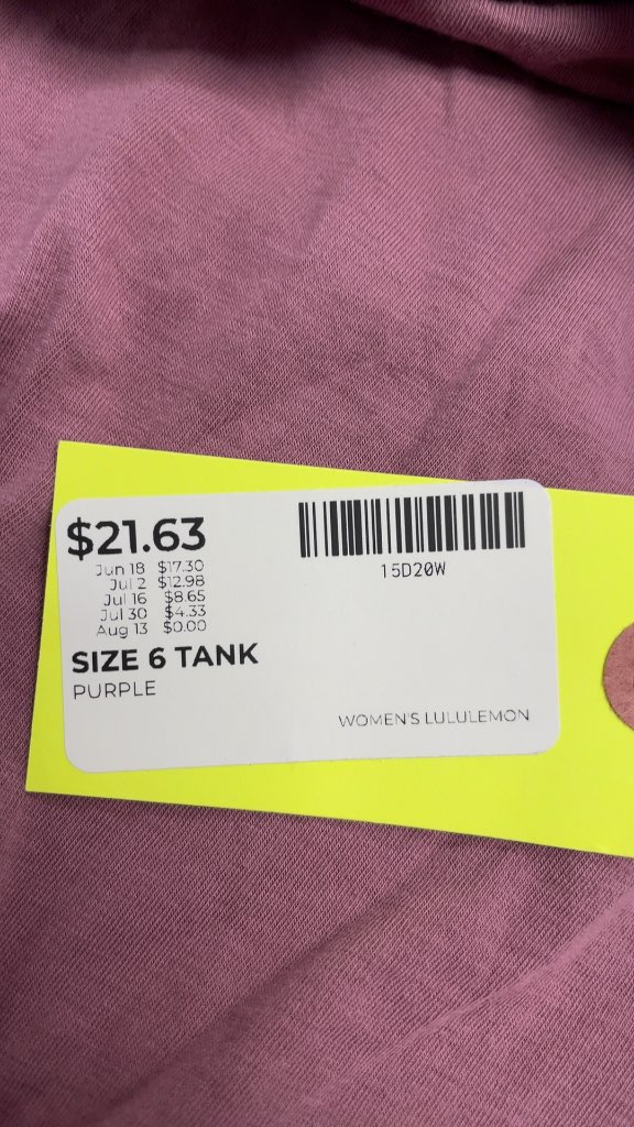 Lululemon Women's Purple Knot-Front Tank Top - Size 6