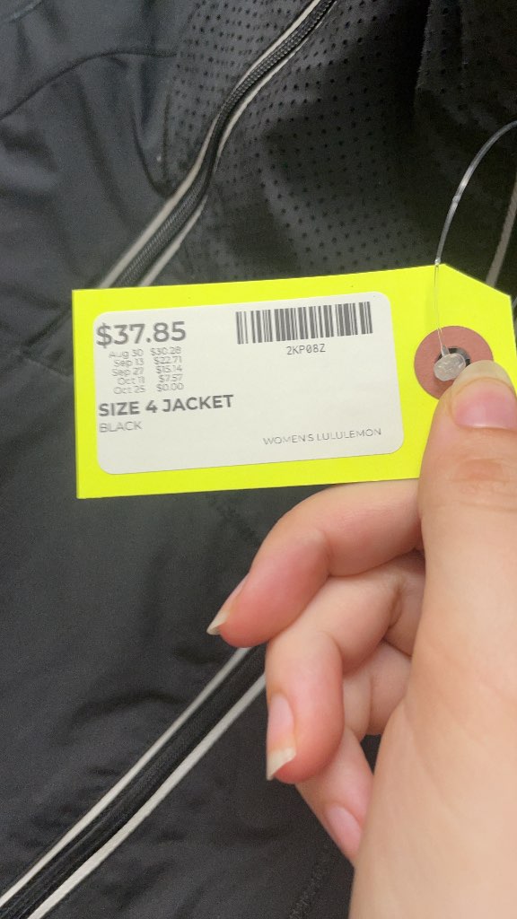 Lululemon Women's Size 4 Black Athletic Jacket