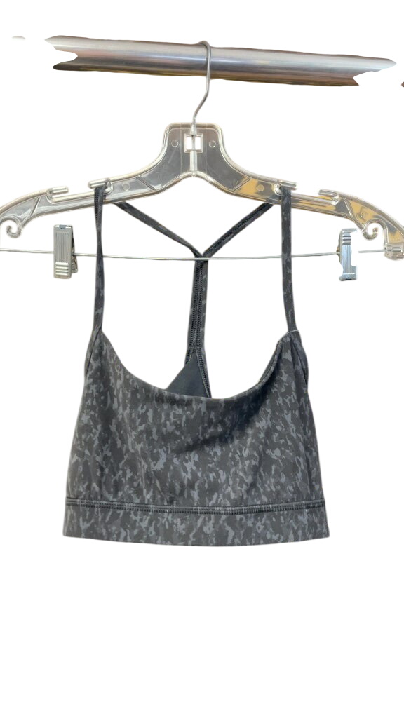 Lululemon Women's Sports Bra Size 8 Grey/Black Camo