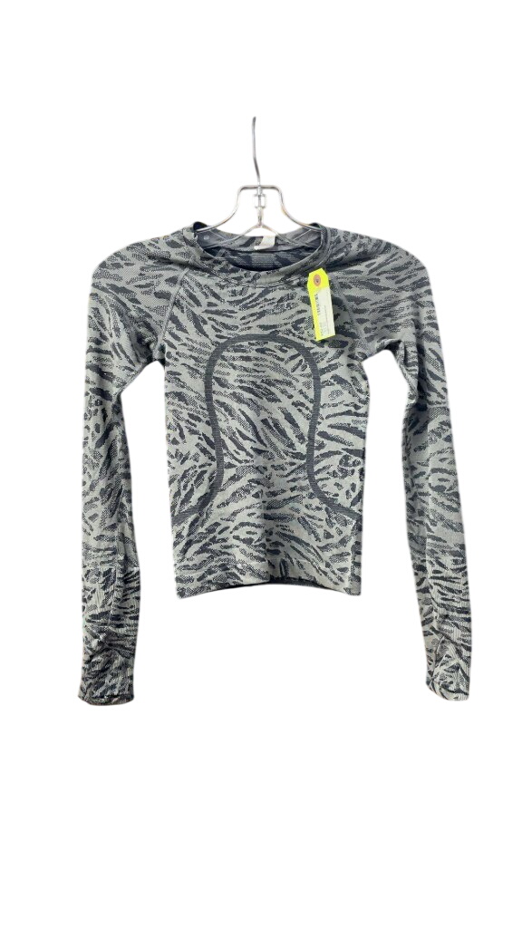Lululemon Women's Swiftly Tech Long Sleeve Shirt - Grey Pattern - Size 0
