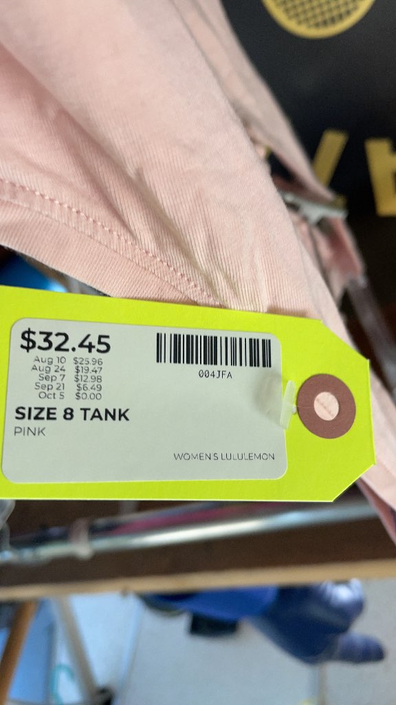 Lululemon Women's Tank Top - Pink - Size 8