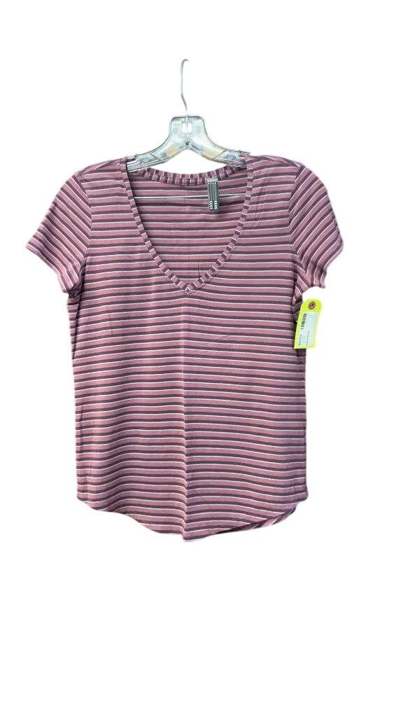 Lululemon Women's V-Neck Striped T-Shirt - Size 6 - image 1