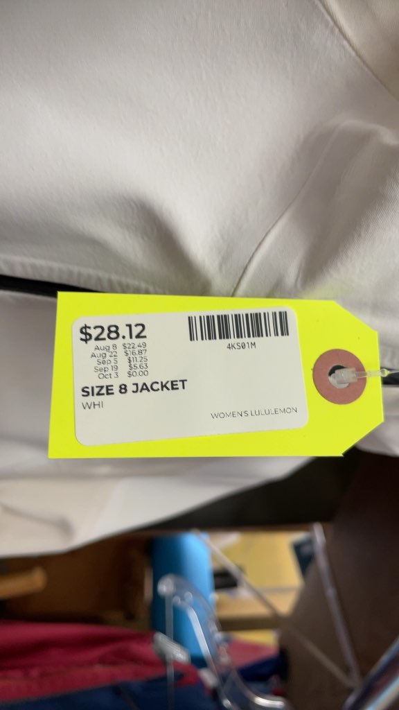 Lululemon Women's White Hooded Athletic Jacket - Size 8