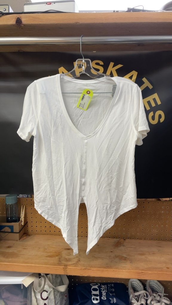 Lululemon Women's White Tie-Front V-Neck Shirt