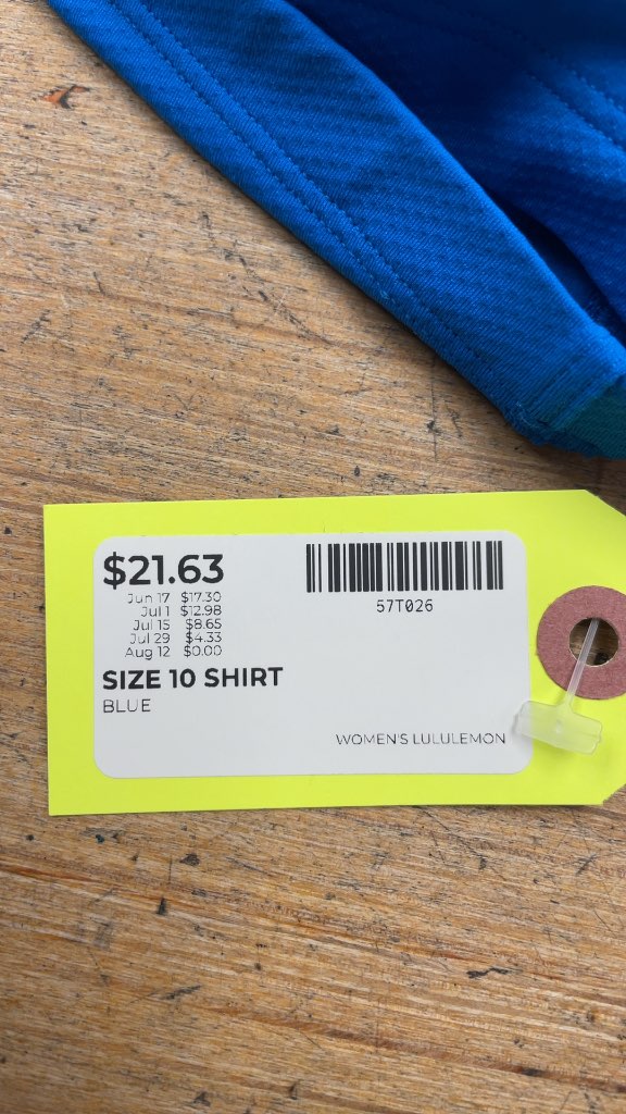 Lululemon x Ed Curtis Blue Train to Be Cropped Short Sleeve Shirt