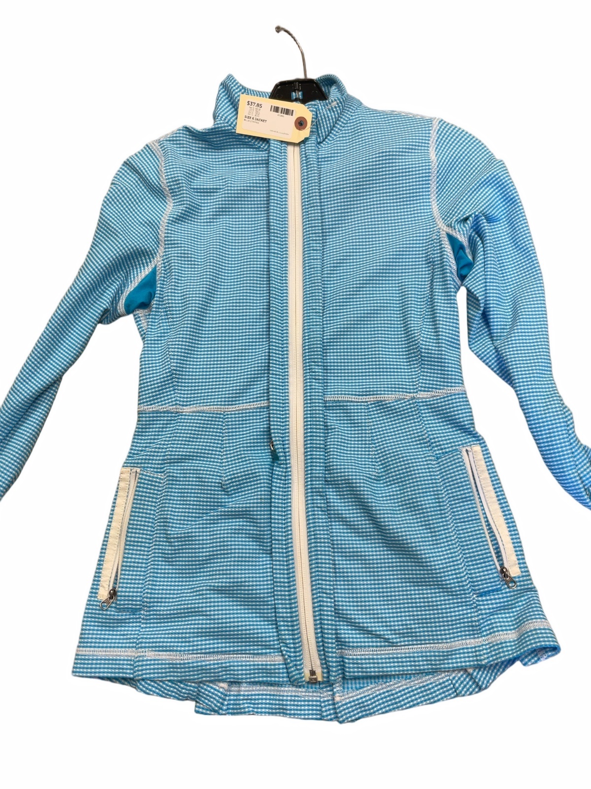 Lululemon Zip-Up Jacket Size 6 Blue Striped - image 1
