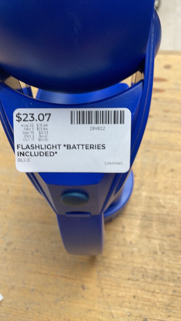 Lumilite Blue Handheld Flashlight (Batteries Included)