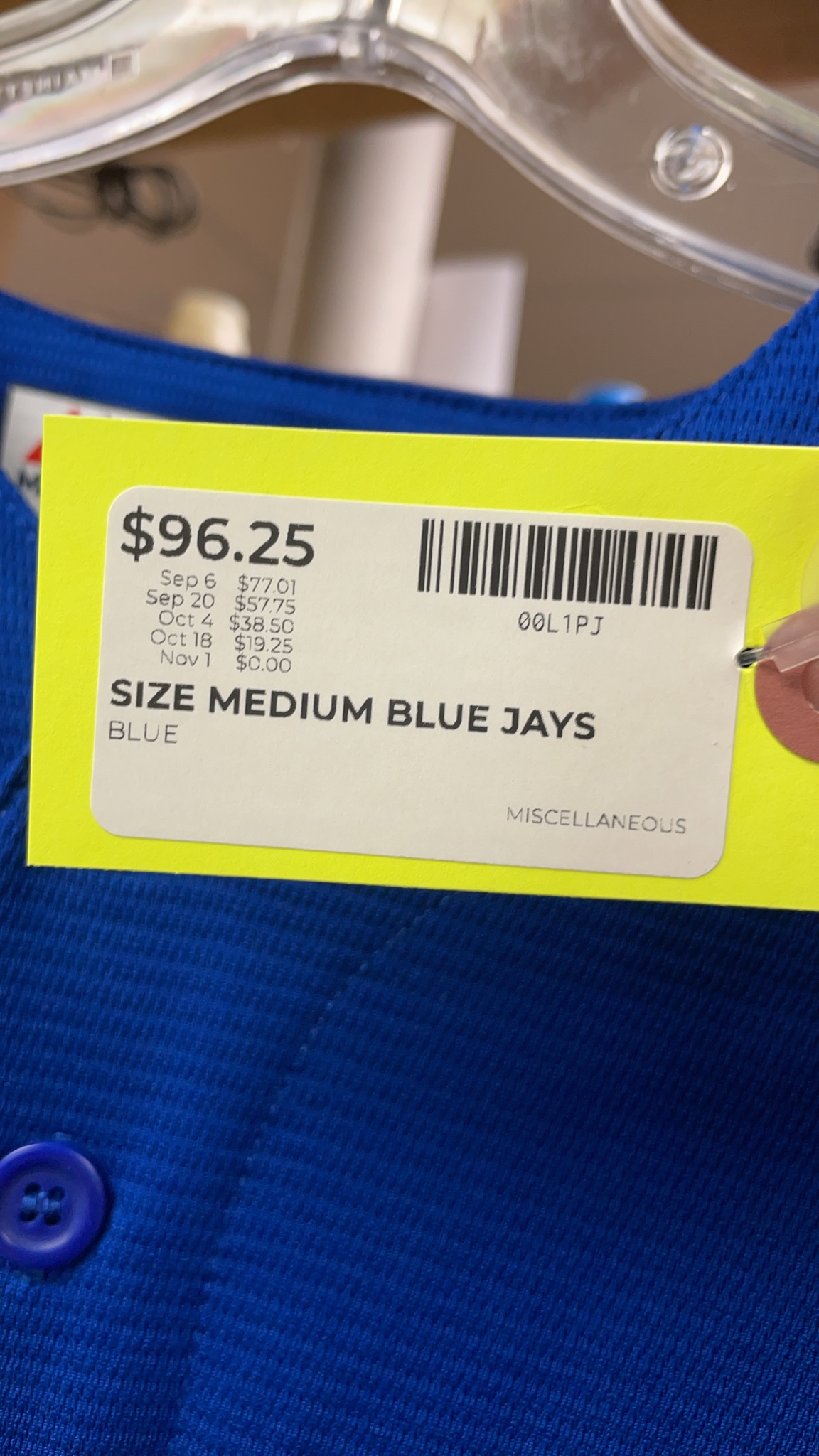 Majestic Toronto Blue Jays Jersey - Size Medium