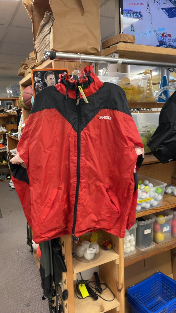 Masita Red & Black Rain Jacket