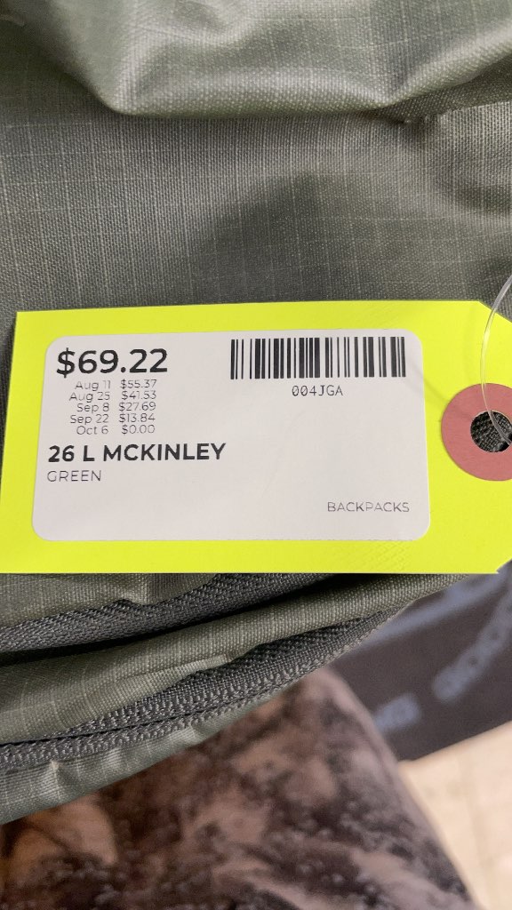 McKinley Asgard VT 26L Backpack - Green