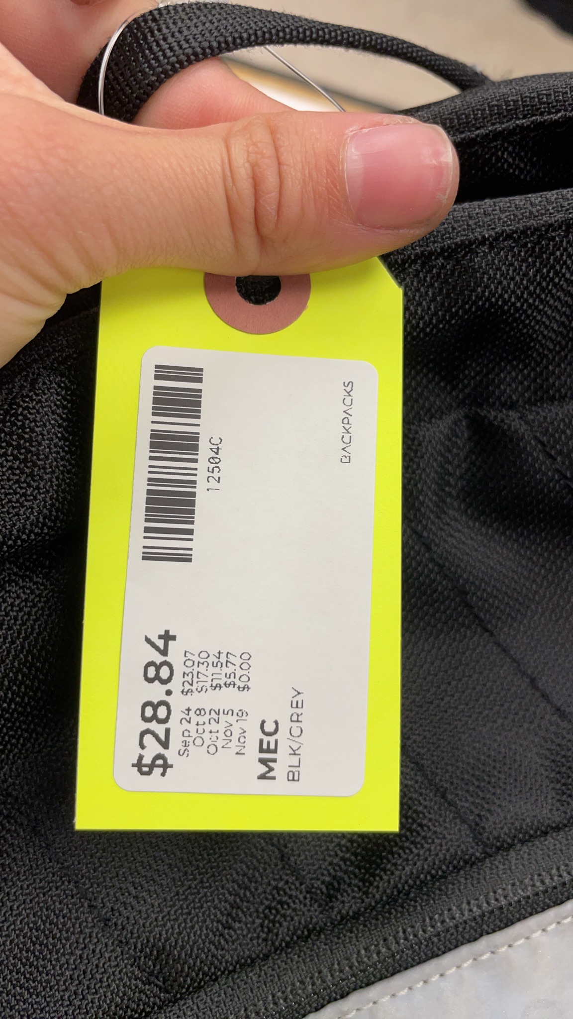 MEC Backpack Black/Grey