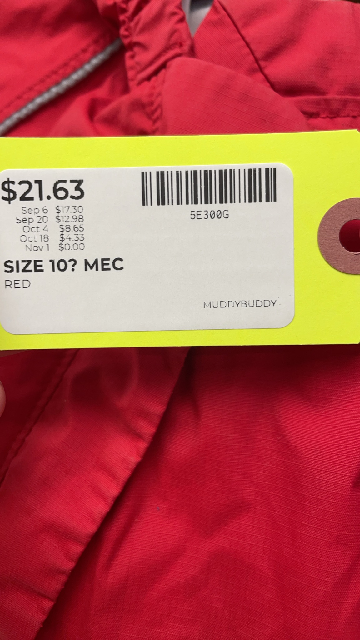 MEC Muddy Buddy Rain Suit
