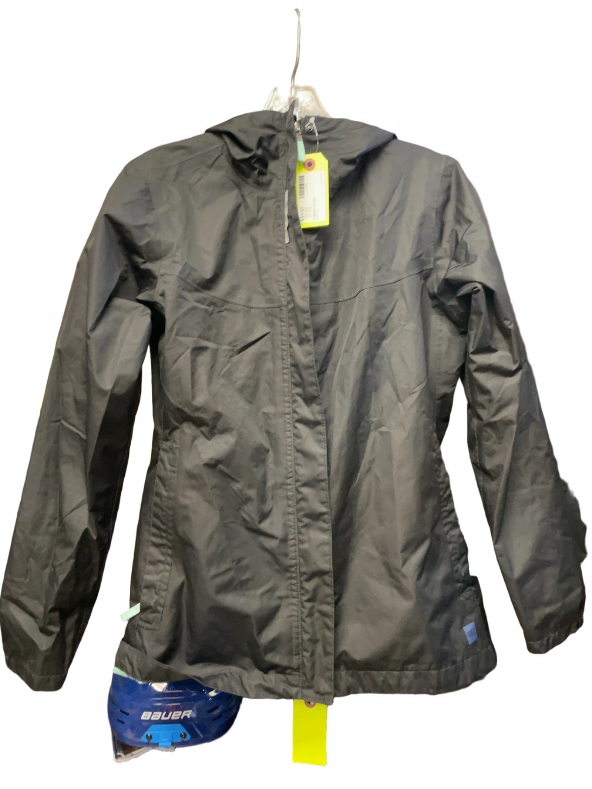 MEC Rain Jacket Junior 14 Black/Teal - image 1