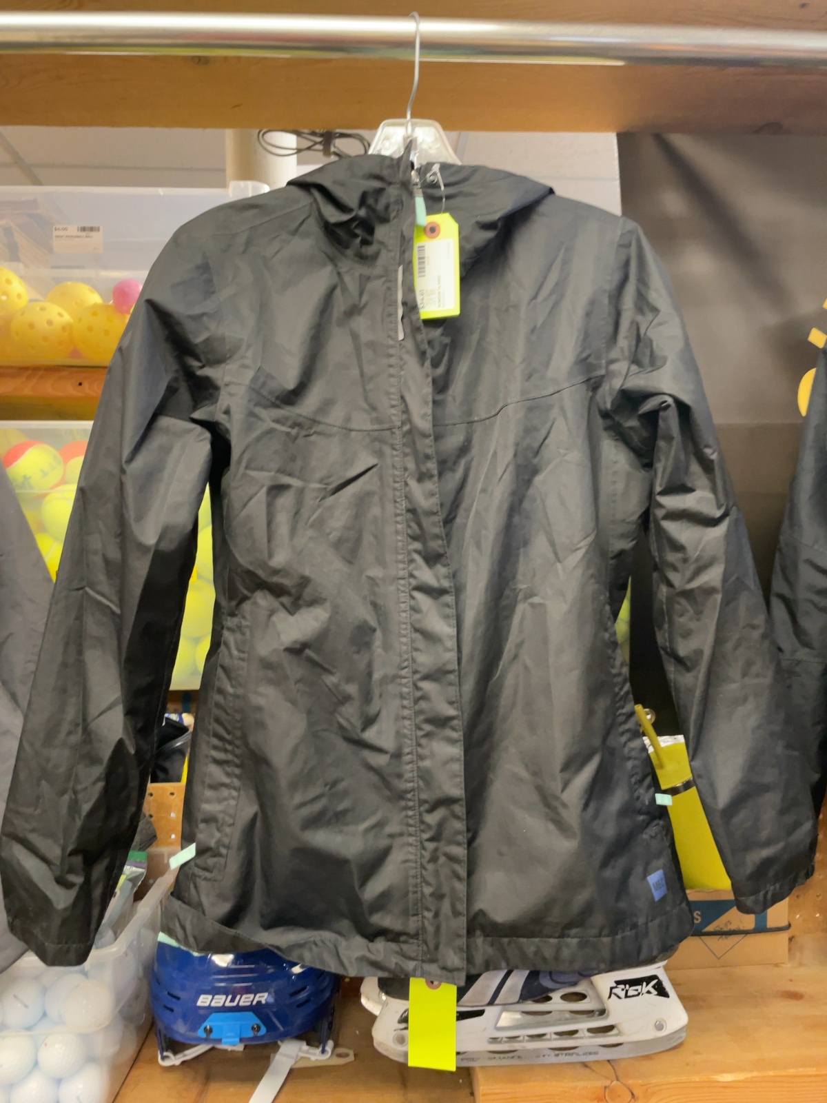 MEC Rain Jacket Junior 14 Black/Teal