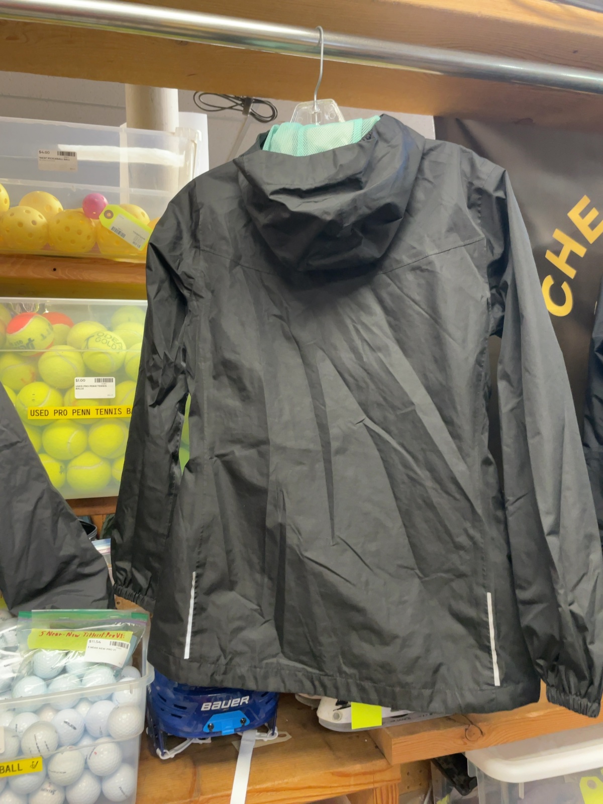 MEC Rain Jacket Junior 14 Black/Teal