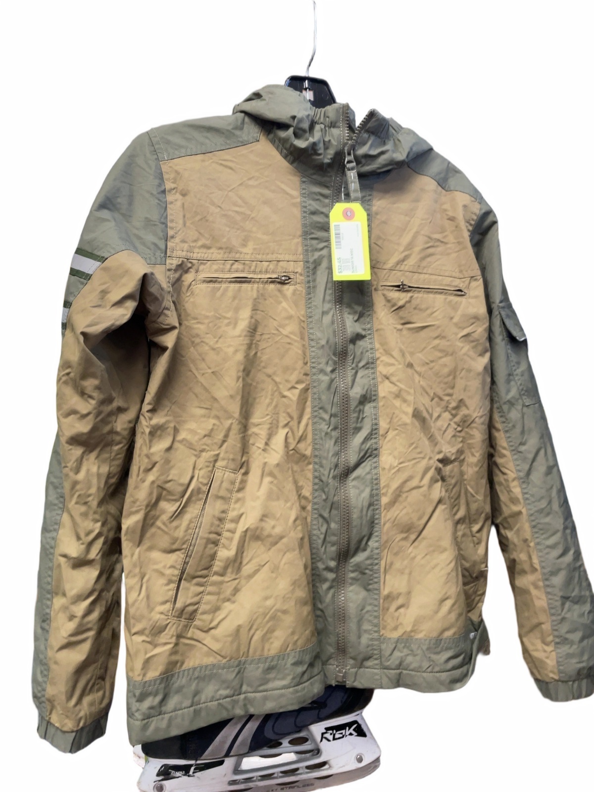 MEC Rain Jacket Junior 16 Two-Tone Green/Tan