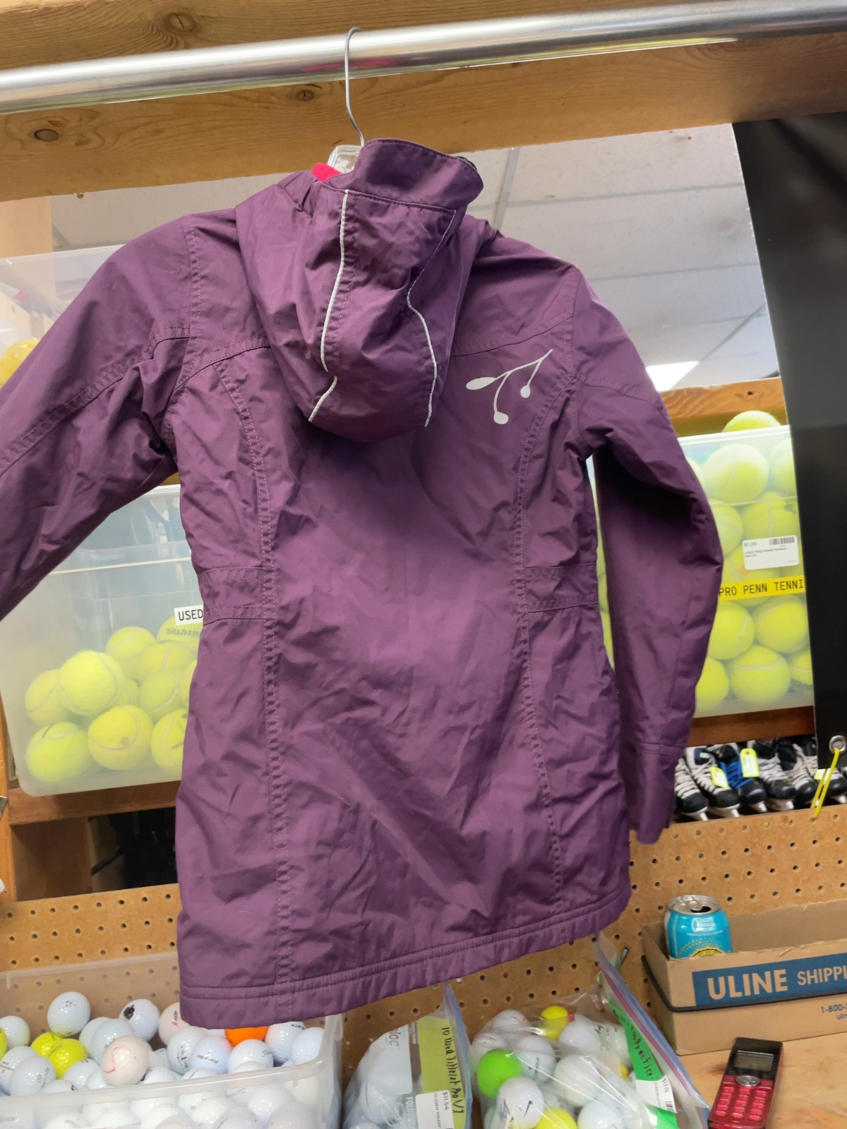 MEC Rain Jacket Junior 8/10 Purple Lined